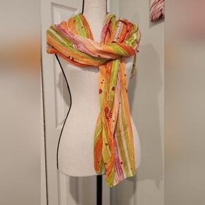 Vibrant Multicolor Striped Scarf